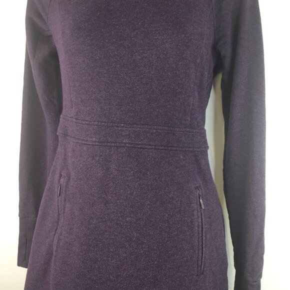 Athleta Purple Power Down Hooded Dress Front Pockets Size XXS - Picture 3 of 11